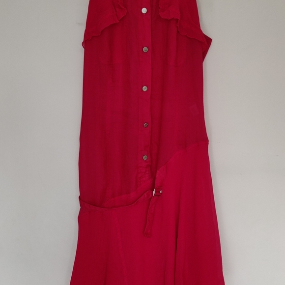 BGN (France) Fuchsia Dress with asymmetric skirt - Picture 4 of 5